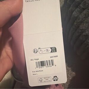 ALO Yoga Pink Wild Rose Leggings 7/8 airlift  size large nwt